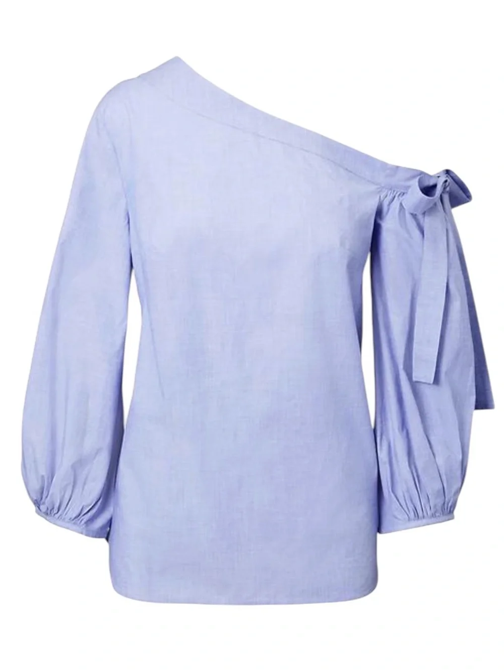 NWT Banana Republic One Shoulder Puff Sleeve Bow Top Blouse Med